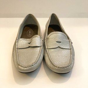 Talbots Silver Moccasin Loafers